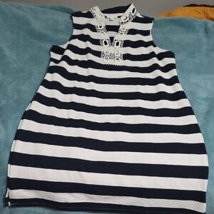 Charter Club Black and White Striped Kids Dress